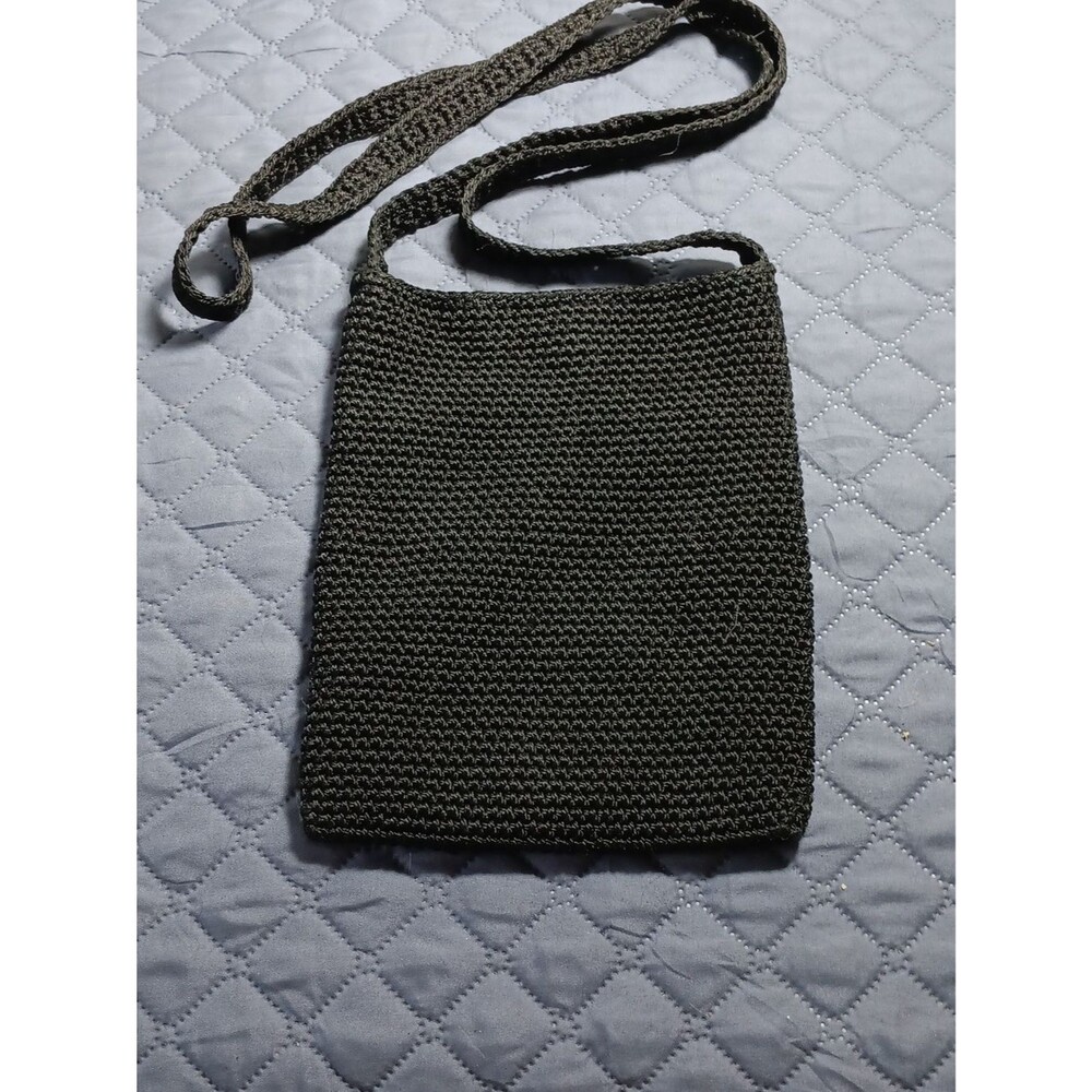 Black Crochet Crossbody Bag